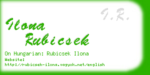 ilona rubicsek business card